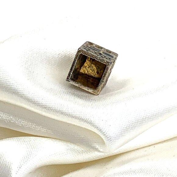 Mini Silver & Gold Islamic Kaaba Charm Pendant With Black Enamel Accents 3/8" - Picture 4 of 6